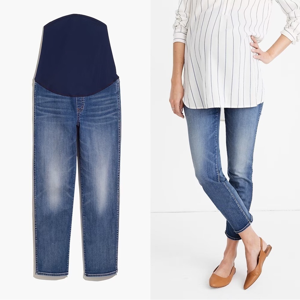 Madewell • Maternity Over-the-Belly Stovepipe Jeans Chancery Wash straight leg